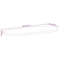 Плот за маса, 120x60x3,8 см, овален, масивно дърво манго