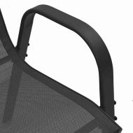 Стифиращи градински столове, 4 бр, черни, тъкан textilene