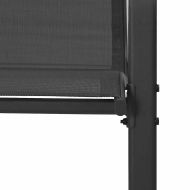 Стифиращи градински столове, 6 бр, черни, тъкан textilene