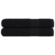 Кърпи за сауна 2 бр. FROGN Черни 80x200 см 100% Памук