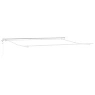 Сгъваем навес На райета Оранжево и кафяво 400 × 300 cm текстил