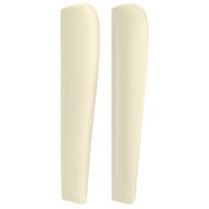 Горна табла с уши, кремава, 83x23x118/128 см, изкуствена кожа