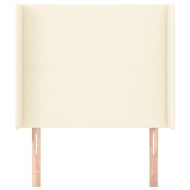 Горна табла с уши, кремава, 83x16x118/128 см, изкуствена кожа