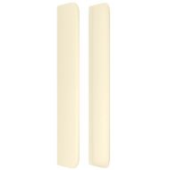 Горна табла с уши, кремава, 83x16x118/128 см, изкуствена кожа