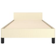 Рамка за легло с табла, кремава, 80x200 см, изкуствена кожа