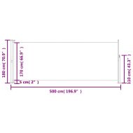 Прибираща се дворна странична тента, 180x500 см, сива