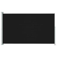 Прибираща се дворна странична тента, 200x300 см, черна