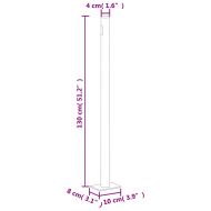 Прибираща се дворна странична тента, 220x300 см, черна