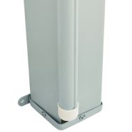 Прибираща се дворна странична тента, 117x600 см, червена