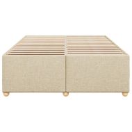 Рамка за легло без матрак, кремава, 160x200 см, плат