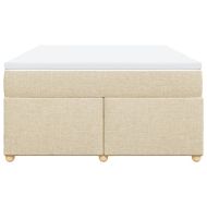 Боксспринг легло с матрак, кремава, 160x200 см, плат