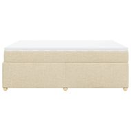 Боксспринг легло с матрак, кремава, 160x200 см, плат