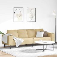 Текстилен диван с възглавница Сивозелен 208 см Кадифе