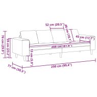 Текстилен диван с възглавница Сивозелен 208 см Кадифе