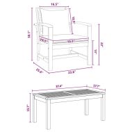 Градински Софа Комплект Естествен Тиково дърво масив