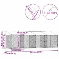 Клетка за куче Сребрист 800 x 200 x 256 см