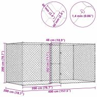 Клетка за куче Сребрист 400 x 200 x 256 см