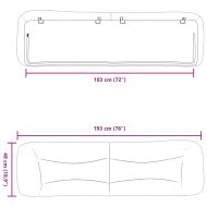 Мека табла за легло Hvar, черна, 183 см, изкуствена кожа