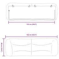 Мека табла за легло Hvar, светлосива, 152 см, плат