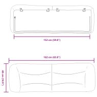 Мека табла за легло Hvar, черна, 152 см, изкуствена кожа