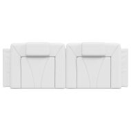 Мека табла за легло Viana, бяла, 152 см, изкуствена кожа