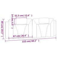 Мека табла за легло Viana, бяла, 152 см, изкуствена кожа
