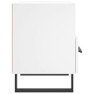 Нощно шкафче, бяло, 40x35x47,5 см, инженерно дърво