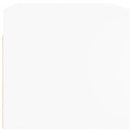 Стенен шкаф със стъклени врати, бял, 68,5x37x35 см