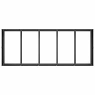 Кашпа, черна, 200x80x40 см, стомана