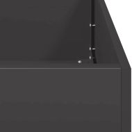 Кашпа, черна, 200x80x40 см, стомана