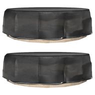 Калъфи за лаундж комплект 2 бр 8 капси Ø188x50 см кръгли