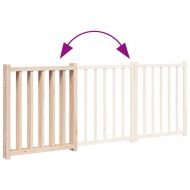 Сгъваема преграда за кучета 3 панела 150 см чам масив