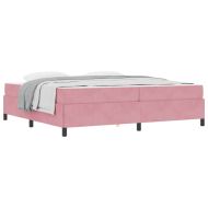 Рамка за легло с матрак Розово 200 x 200 cm текстил
