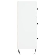 Сайдборд, бял, 69,5x34x90 см, инженерно дърво