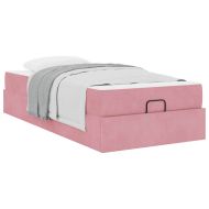 Рамка за легло с матрак Розово 100 x 200 cm Кадифе