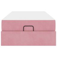 Рамка за легло с матрак Розово 100 x 200 cm Кадифе