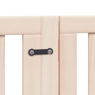 Сгъваема преграда за кучета с врата 9 панела 450 см топола