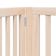 Сгъваема преграда за кучета с врата 10 панела 800 см топола