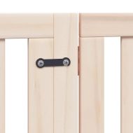 Сгъваема преграда за кучета с врата 12 панела 960 см топола