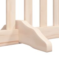 Сгъваема преграда за кучета с врата 6 панела 480 см топола