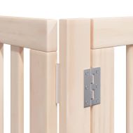 Сгъваема преграда за кучета с врата 8 панела 640 см топола