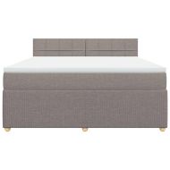 Боксспринг легло с матрак, таупе, 180x200 см, плат