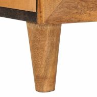 Комплект мебели за баня 3 pcs Кафяво мангово дърво масив