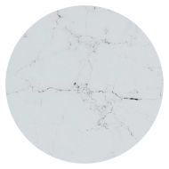 Помощна маса, златисто и бял мрамор, 45 см, закалено стъкло