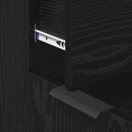 Служебен шкаф 3 pcs Черния дъб 181 x 30 x 70 см Инженерно дърво