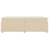 Рамка за легло с матрак Крем 200 x 200 cm текстил