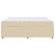 Рамка за легло с матрак Крем 200 x 200 cm текстил