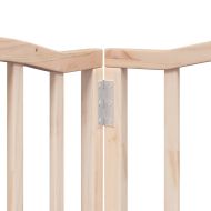 Сгъваема преграда за кучета с врата 6 панела 300 см топола