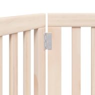 Сгъваема порта за кучета, 3 панела, 150 см, тополово дърво