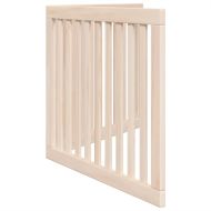 Сгъваема порта за кучета, 2 панела, 160 см, тополово дърво